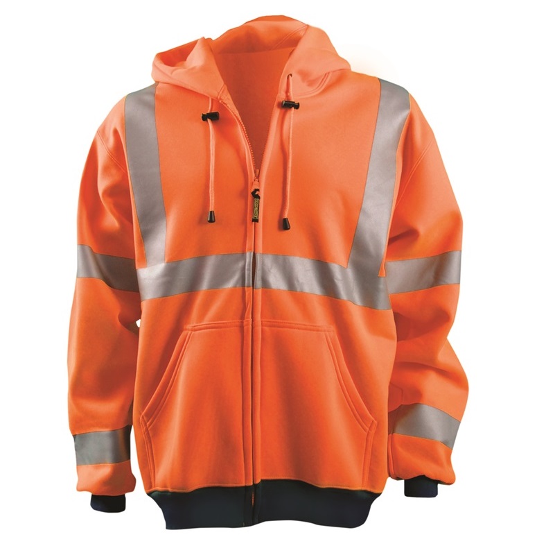 Premium Wicking Sweatshirt w/Zipper in Orange